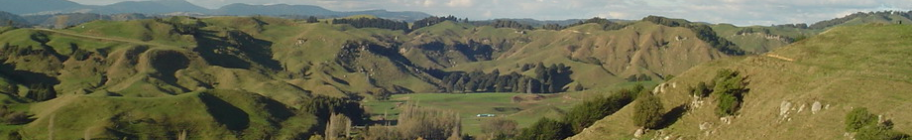 Farm view with hay shed